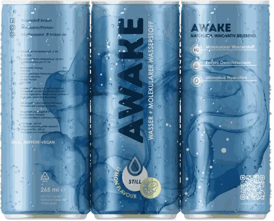 AWAKE Wasserstoff Getränkedosen