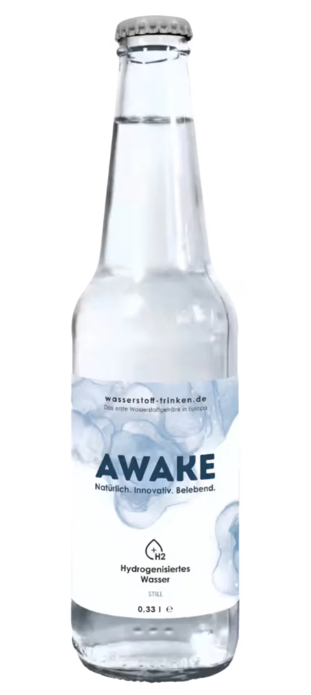 AWAKE Wasserstoffwasser Glasflasche